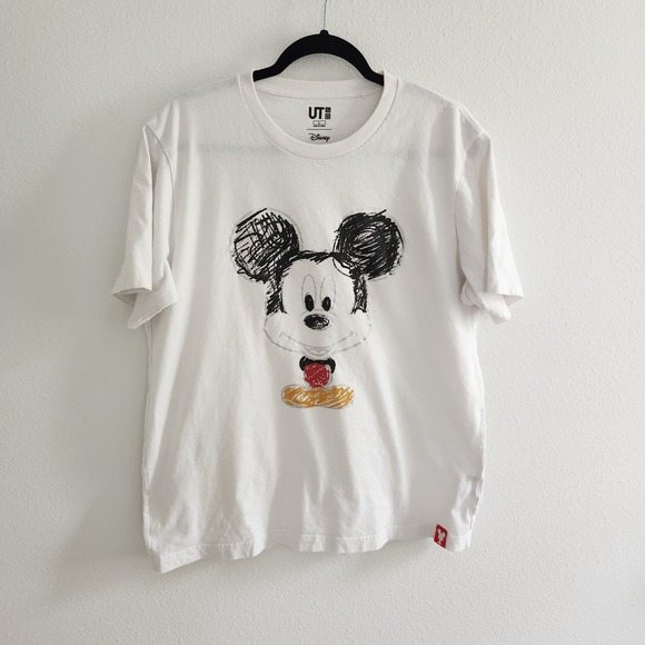 Uniqlo Other - UNIQLO Disney Mickey Mouse Graphic T Shirt White UT Graphic Tee Men's Large
